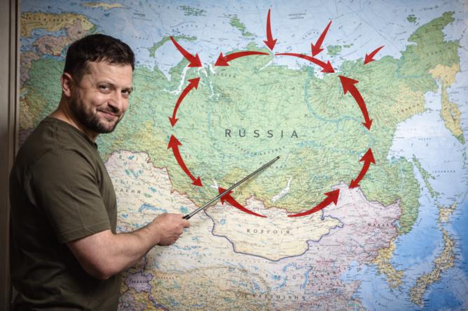 ukrajna körbezárta oroszországot, ursula agymosásának eredménye, mondjuk túl sokat nem kellett szenvednie, illusztráció, a kép tulajdonosa bognár géza