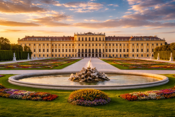 Schönbrunni kastély, illusztráció, a kép tulajdonosa bognár géza