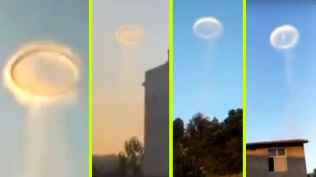 Mindenki ezt videózta: Titokzatos felhőgyűrű bukkant fel az égen