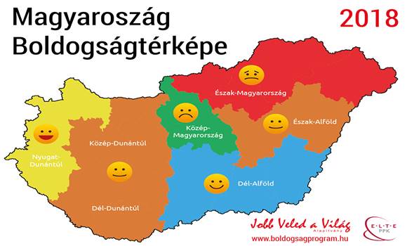 Újra elkészült: íme, Magyarország 2018-as boldogságtérképe
