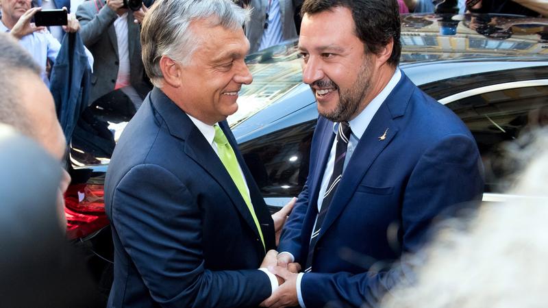 Jelen cikkhez illusztráció. Orbán Viktor és Matteo Salvini / Fotó: MTI-Koszticsák Szilárd