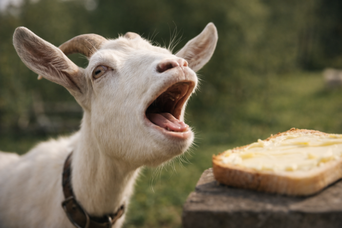 a kecske és a vajas kenyér, illusztráció, a kép tulajdonosa bognár géza