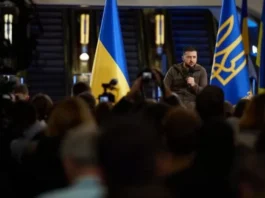 conferinta de presa zelenski metrou kiev razboi ucraina