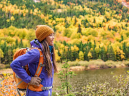 autumn,hiker,girl,outdoor,in,nature,forest,lake,backpacking,for