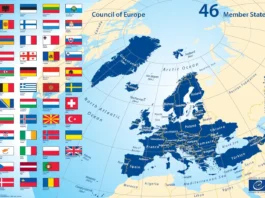 map of the council of europe 47 member states