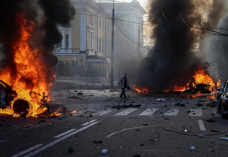 a military strike in central kyiv