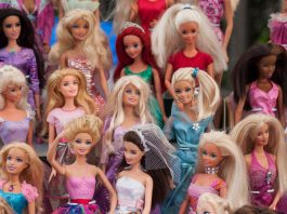 riedisheim france 7 septembre 2019 closeup of barbie dolls
