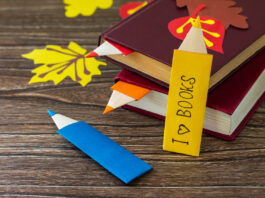 multicolored bookmarks origami pencil made of paper with the ins