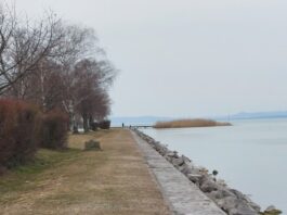 A kép illusztráció. A Balaton déli partja, Zamárdi szabadstrandja, 2022. év tavasszal. Bognár Géza