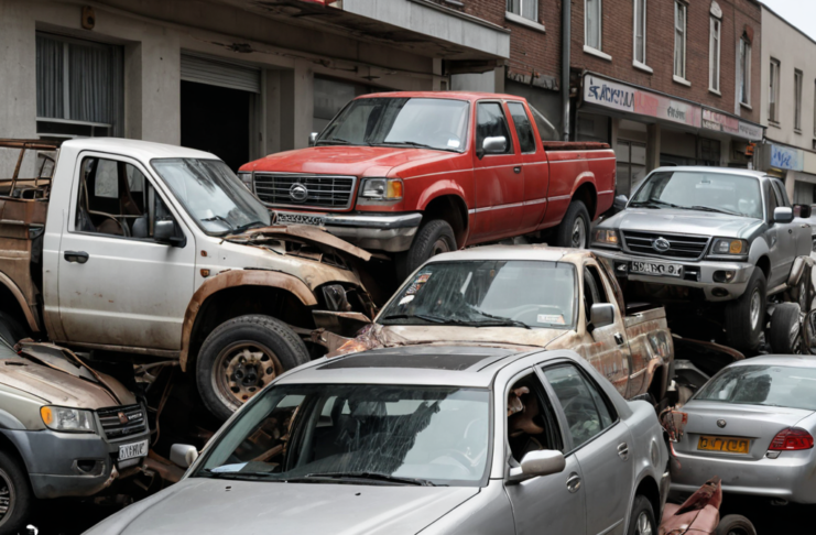 Szituációs kép, a 10 évesnél idősebb autók halomra gyűjtve a főváros egy részén. Kép tulajdonosa: Hirmagazin.eu