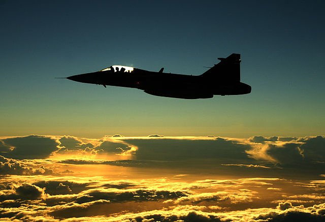 czech air force saab jas 39 gripen inflight