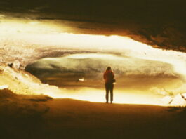 cleveland avenue passage in mammoth cave system, kentucky, united states of america, north america