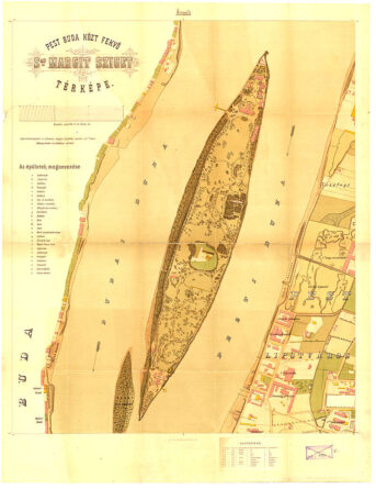 térkép 1872 ből, melyen még megfigyelhető a déli csúcsnál a különálló festő sziget, halácsy sándor, közkincs